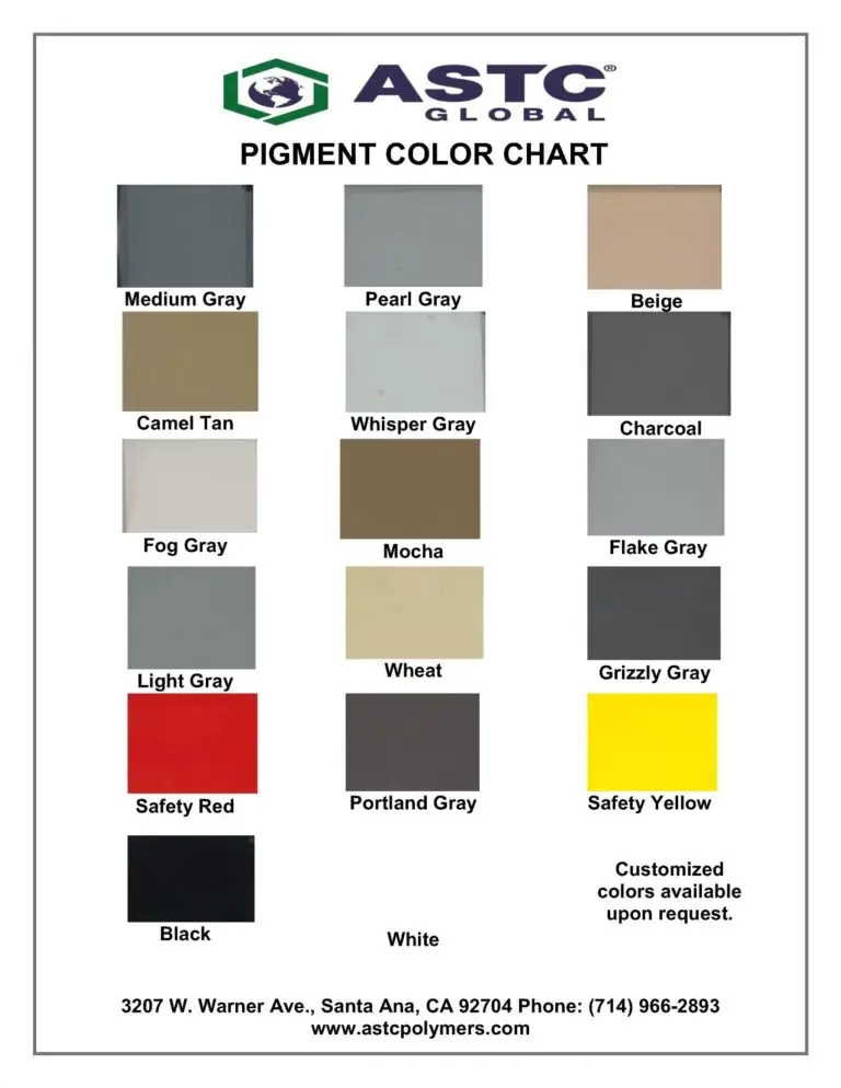 ASTC New Solid Color Chart