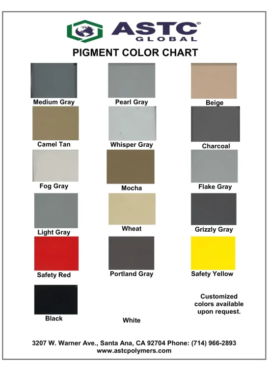ASTC New Solid Color Chart